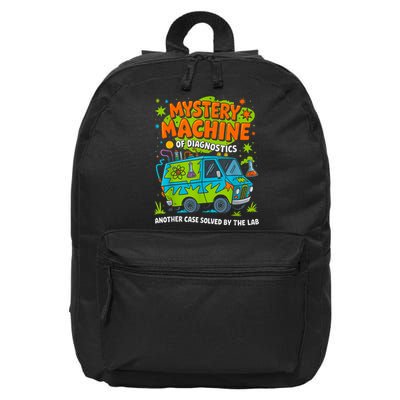 Funny Lab Week 2025 Retro Mystery Machine Of Diagnostics 16 in Basic Backpack