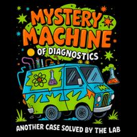 Funny Lab Week 2025 Retro Mystery Machine Of Diagnostics Mousepad