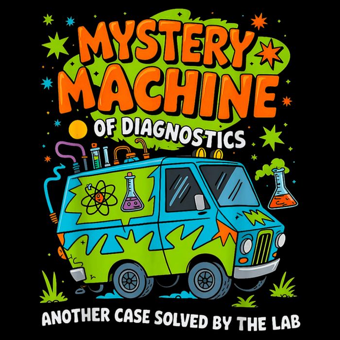 Funny Lab Week 2025 Retro Mystery Machine Of Diagnostics Mousepad