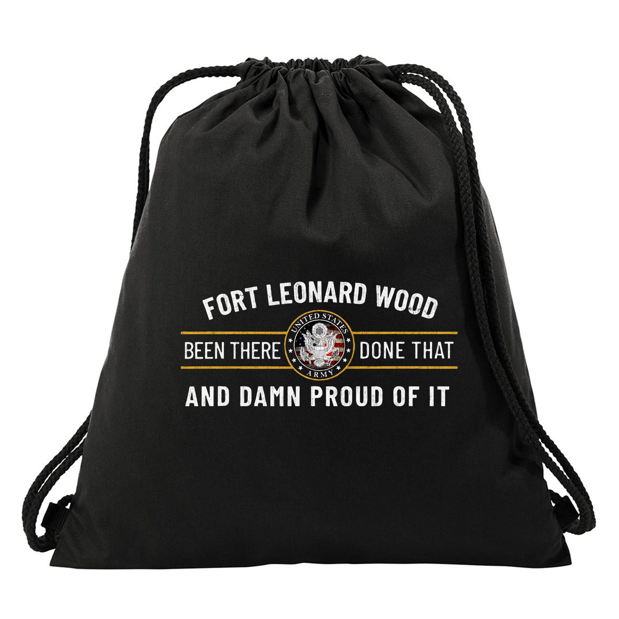 Fort Leonard Wood Missouri Basic Training Alumni Vintage Drawstring Bag