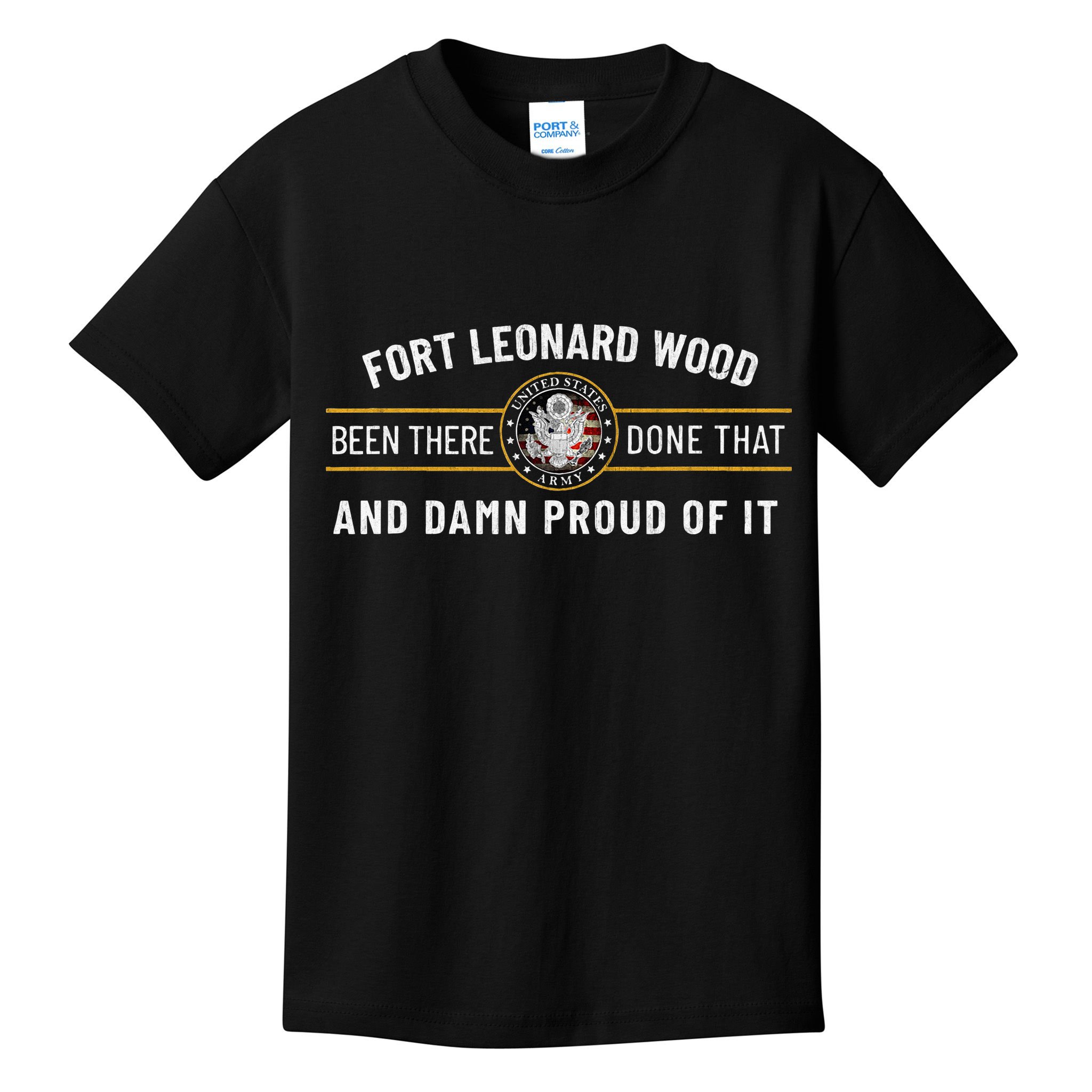 Fort Leonard Wood Missouri Basic Training Alumni Vintage Kids T-Shirt