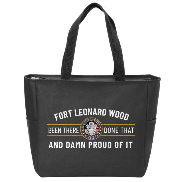 Fort Leonard Wood Missouri Basic Training Alumni Vintage Zip Tote Bag