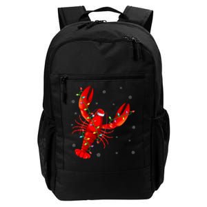 Funny Lobster Xmas Lighting Reindeer Hat Lobster Christmas Daily Commute Backpack