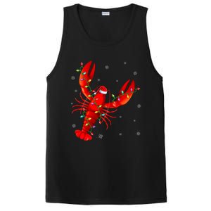 Funny Lobster Xmas Lighting Reindeer Hat Lobster Christmas PosiCharge Competitor Tank