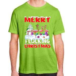 Flamingo Lover Xmas Gift Merry Flocking Christmas Flamingo Funny Gift Adult ChromaSoft Performance T-Shirt