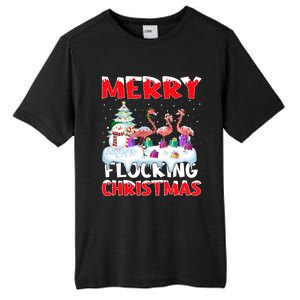 Flamingo Lover Xmas Gift Merry Flocking Christmas Flamingo Funny Gift Tall Fusion ChromaSoft Performance T-Shirt