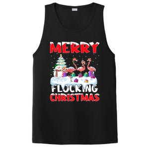 Flamingo Lover Xmas Gift Merry Flocking Christmas Flamingo Funny Gift PosiCharge Competitor Tank