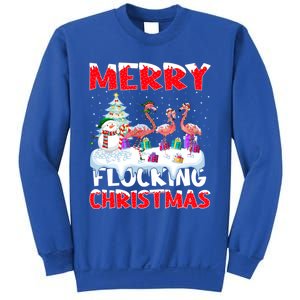 Flamingo Lover Xmas Gift Merry Flocking Christmas Flamingo Funny Gift Sweatshirt