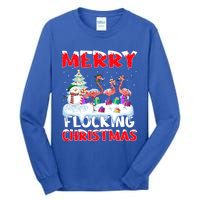 Flamingo Lover Xmas Gift Merry Flocking Christmas Flamingo Funny Gift Tall Long Sleeve T-Shirt