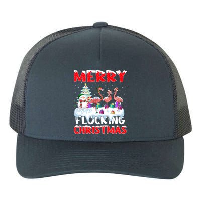 Flamingo Lover Xmas Gift Merry Flocking Christmas Flamingo Funny Gift Yupoong Adult 5-Panel Trucker Hat