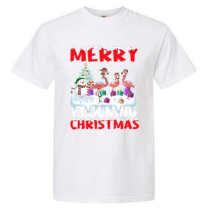 Flamingo Lover Xmas Gift Merry Flocking Christmas Flamingo Funny Gift Garment-Dyed Heavyweight T-Shirt