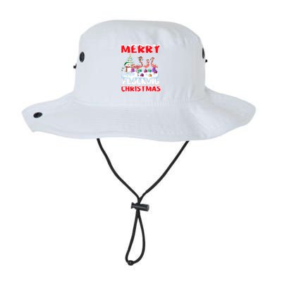 Flamingo Lover Xmas Gift Merry Flocking Christmas Flamingo Funny Gift Legacy Cool Fit Booney Bucket Hat