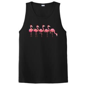 Flamingos Lover Xmas Lighting Santa Pink Flamingo Christmas Gift PosiCharge Competitor Tank