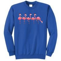 Flamingos Lover Xmas Lighting Santa Pink Flamingo Christmas Gift Sweatshirt