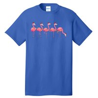 Flamingos Lover Xmas Lighting Santa Pink Flamingo Christmas Gift Tall T-Shirt