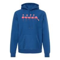 Flamingos Lover Xmas Lighting Santa Pink Flamingo Christmas Gift Premium Hoodie