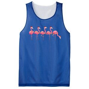 Flamingos Lover Xmas Lighting Santa Pink Flamingo Christmas Gift Mesh Reversible Basketball Jersey Tank