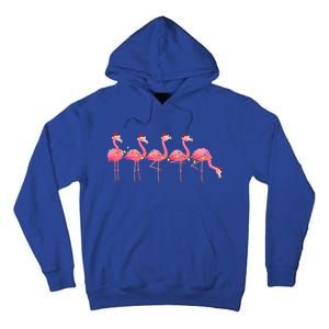 Flamingos Lover Xmas Lighting Santa Pink Flamingo Christmas Gift Tall Hoodie