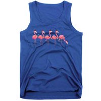 Flamingos Lover Xmas Lighting Santa Pink Flamingo Christmas Gift Tank Top