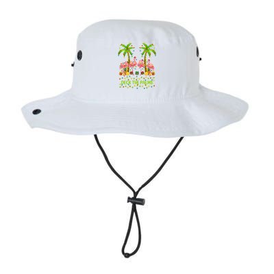 Flamingo Lover Xmas Lights Deck The Palms Flamingo Christmas Great Gift Legacy Cool Fit Booney Bucket Hat