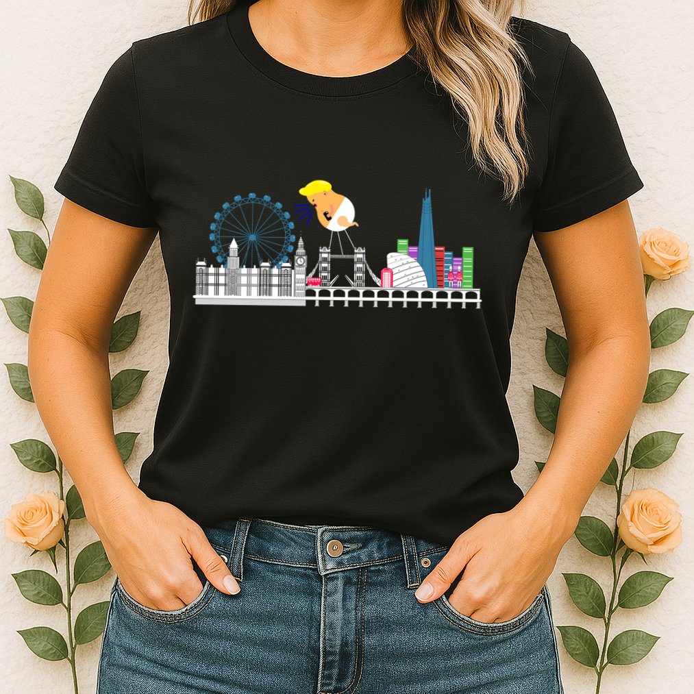 Fly Baby Trump Over City Womens T-Shirt