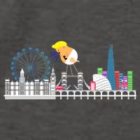 Fly Baby Trump Over City Vector Backpack