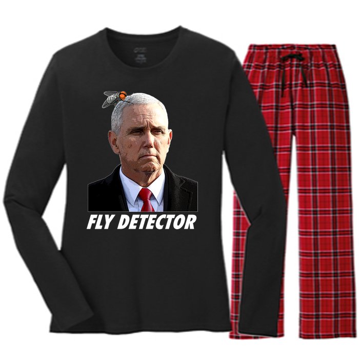 Fly Detector Mike Pence  Women's Long Sleeve Flannel Pajama Set 