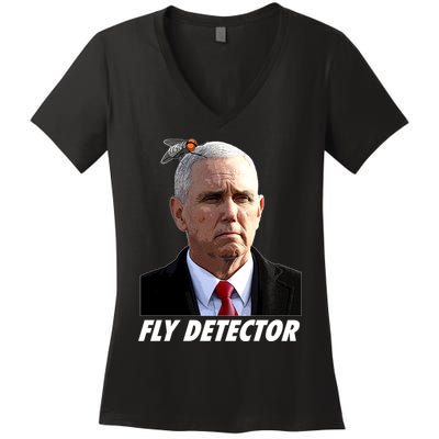 Fly Detector Mike Pence  Women's V-Neck T-Shirt