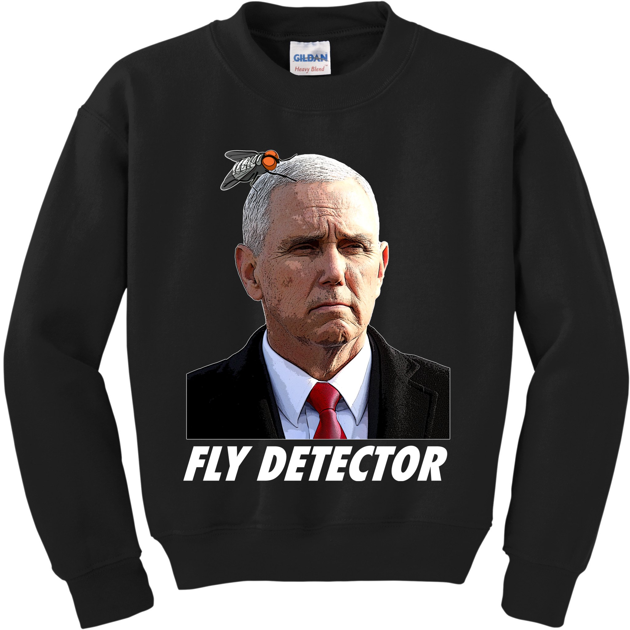 Fly Detector Mike Pence  Kids Sweatshirt