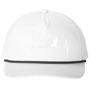 Fly Fishing Heartbeat Pulse Snapback Five-Panel Rope Hat