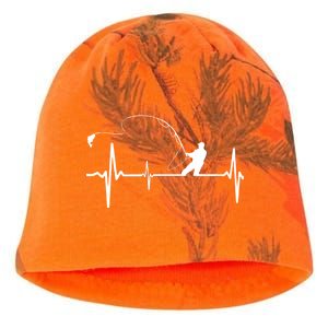 Fly Fishing Heartbeat Pulse Kati - Camo Knit Beanie