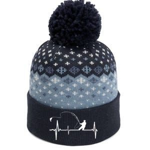 Fly Fishing Heartbeat Pulse The Baniff Cuffed Pom Beanie