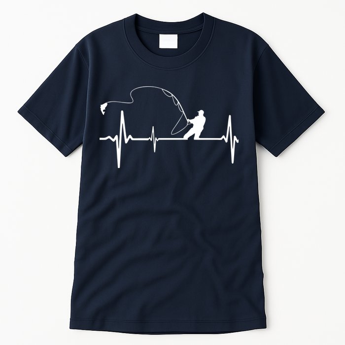 Fly Fishing Heartbeat Pulse Tall T-Shirt