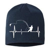 Fly Fishing Heartbeat Pulse Sustainable Beanie