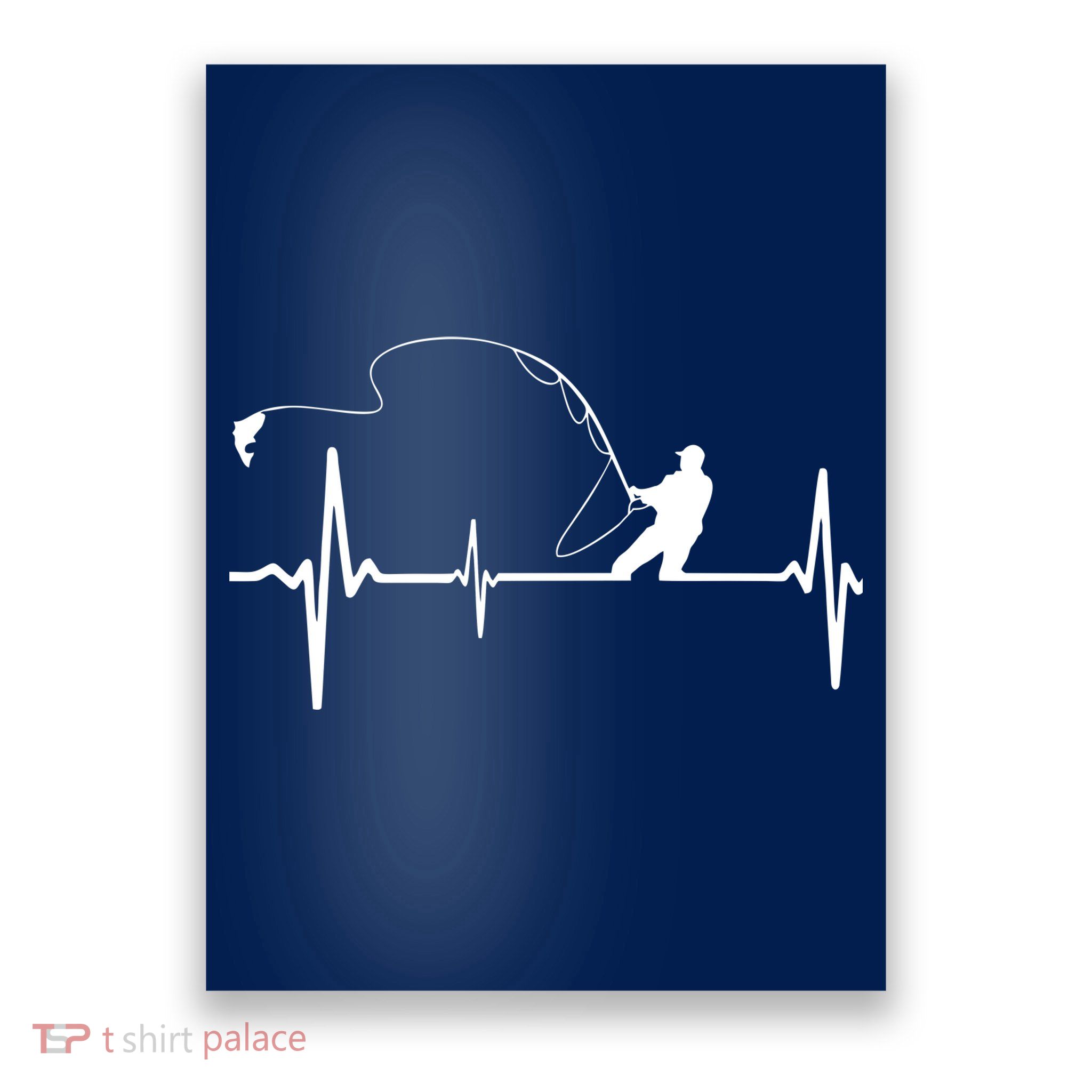 Fly Fishing Heartbeat Pulse Poster