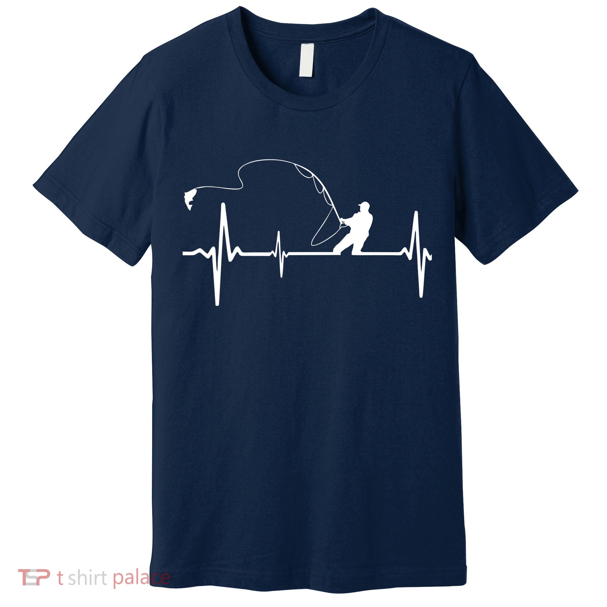 Fly Fishing Heartbeat Pulse Premium T-Shirt