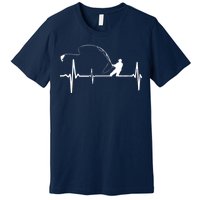 Fly Fishing Heartbeat Pulse Premium T-Shirt