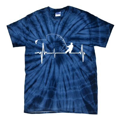 Fly Fishing Heartbeat Pulse Tie-Dye T-Shirt