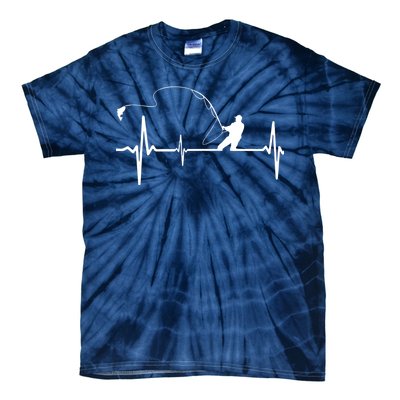 Fly Fishing Heartbeat Pulse Tie-Dye T-Shirt