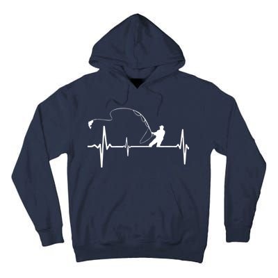 Fly Fishing Heartbeat Pulse Tall Hoodie