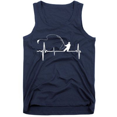 Fly Fishing Heartbeat Pulse Tank Top