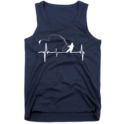 Fly Fishing Heartbeat Pulse Tank Top