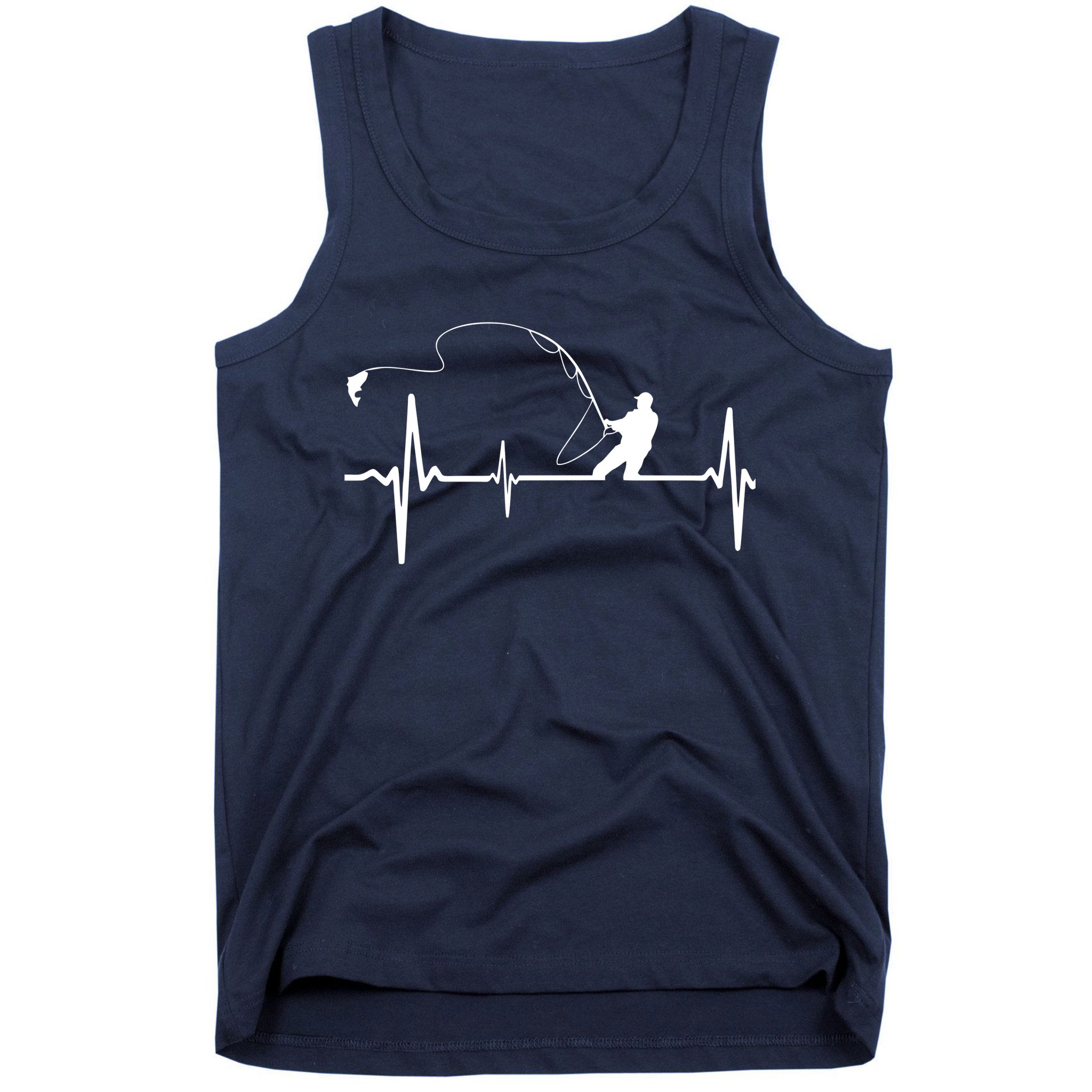 Fly Fishing Heartbeat Pulse Tank Top