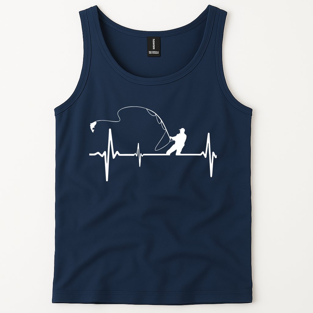 Fly Fishing Heartbeat Pulse Tank Top