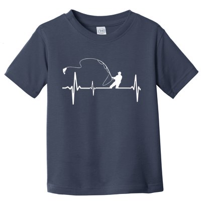 Fly Fishing Heartbeat Pulse Toddler T-Shirt