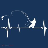 Fly Fishing Heartbeat Pulse Kids T-Shirt