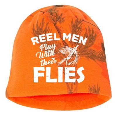 Fly Fishing Reel Men Play With Their Flies Kati - Camo Knit Beanie