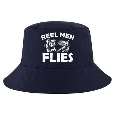 Fly Fishing Reel Men Play With Their Flies Cool Comfort Performance Bucket Hat