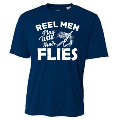 Fly Fishing Reel Men Play With Their Flies Cooling Performance Crew T-Shirt