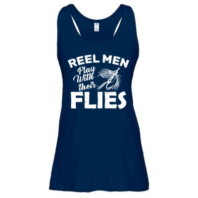 Fly Fishing Reel Men Play With Their Flies Ladies Essential Flowy Tank